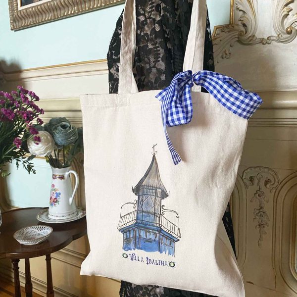 Tote bag lino modelo azul